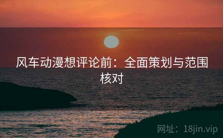 风车动漫想评论前：全面策划与范围核对