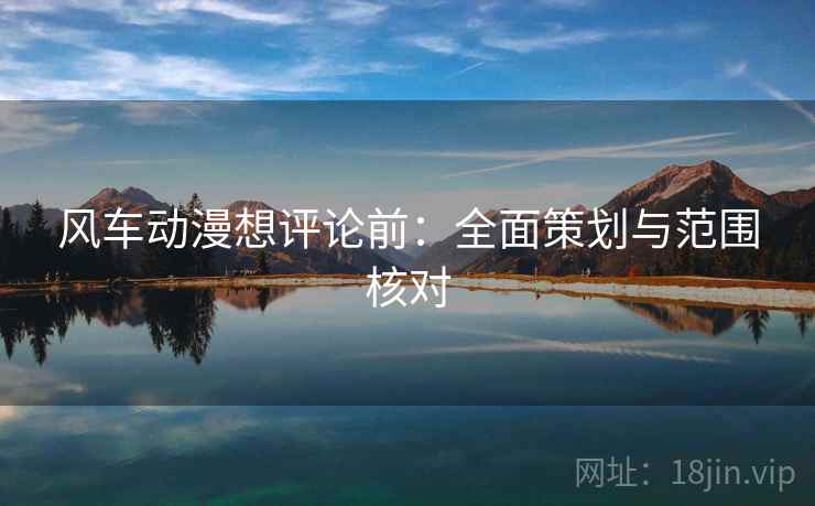 风车动漫想评论前：全面策划与范围核对